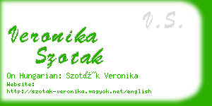 veronika szotak business card